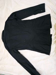 Black Button-Down Top