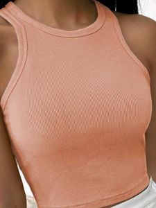 Peach Ribbed Tank Top