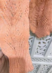Discount ON.. Crochet Oversized Cute V Neck Top