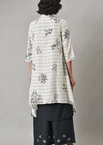 Elegant White Printed Shrug