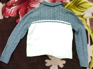 Vintage Cable Knit Zip Up Sweater