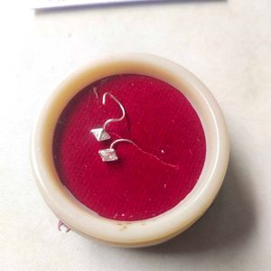 925Pure Silver Dimond Nose&amp;Ear Earings 1 pair