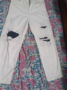 Ripped White Jeans