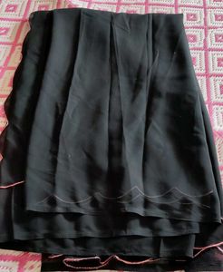 PLAIN SAREE WITH EMBROIDERY BLOUSE