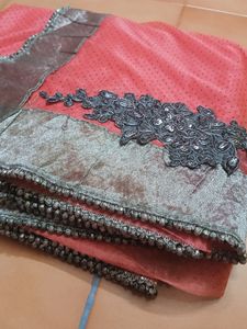 Price Drop Grand Look Pink Georgette Saree