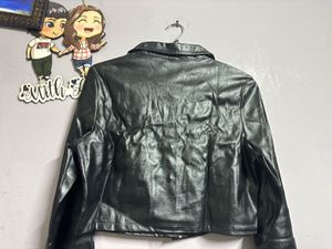 black leather jacket