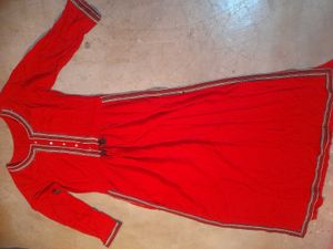 Red Side Cut Kurti