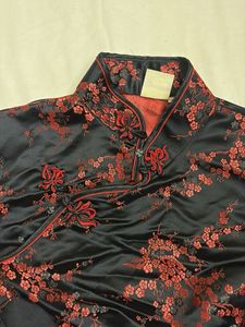black Floral Cheongsam/Madrid top