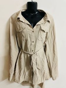 Calvin Klein Shirt Dress With Belt