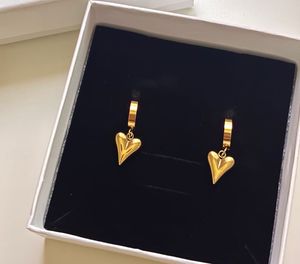 Heart Drop Huggies Anti-tarnish Hoops Earrings