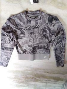 Gray Swirl Long Sleeve Top