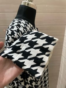 Houndstooth Print cardigan