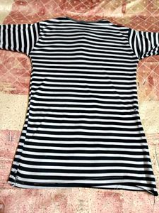 Navy &amp; White Striped Cotton Tunic | Casual &amp; Comfy