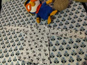 Heart Print Layered Dress With Micky Mouse Tshirt