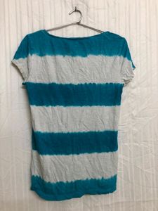Ann Taylor Blue Short Sleeve T Shirt