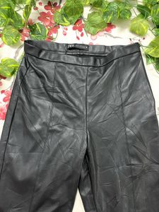 Zara Women’s Black Leather Pants