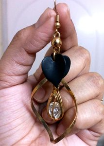 Golden Black Earrings