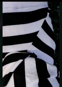 Striped Asymmetric Skirt