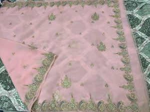 vintage Zardosi hand work saree