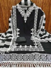 Black & White Salwar Suit material