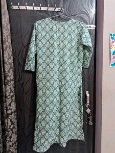 Green Printed Kurta