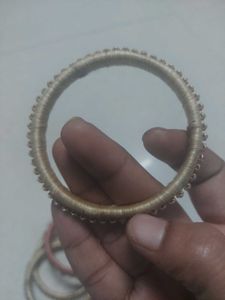 Handmade Beaded Bangles - Set of 5