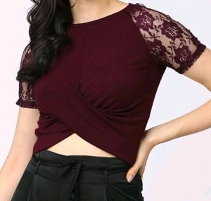 Plum Crop Top
