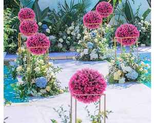 Artificial Grass Rose Flower Topiary Lamp Balls