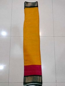 Pink &amp; Yellow Silk Saree