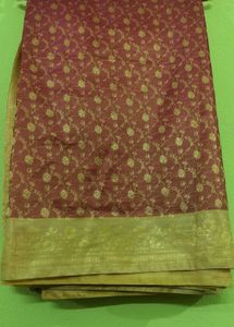 Full Sequins Saree With Banarasi Pallu and Border