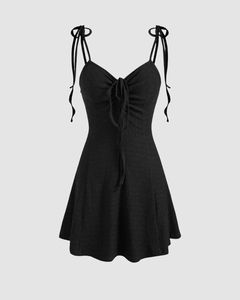 Summertime Casual Black Mini Dress (m)