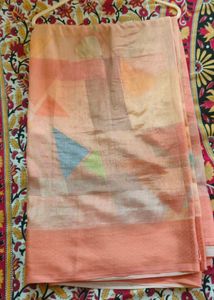 Elegant Peach Saree