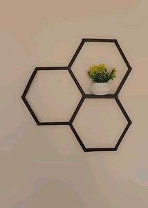 Modern Hexagon Wall Shelf