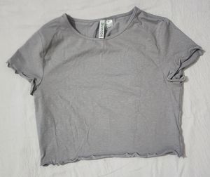 H&m Grey Crop Top