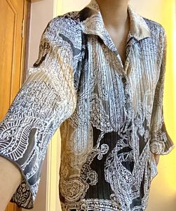 JACLYN SMITH Vintage pailsey Print Shirt