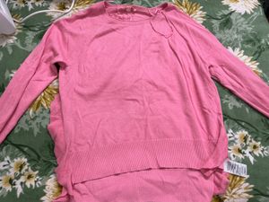 Pink Pullover Long Sleeve Top