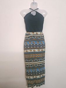 Multi Colour Casual Tight Fitting Skirt (Women's)