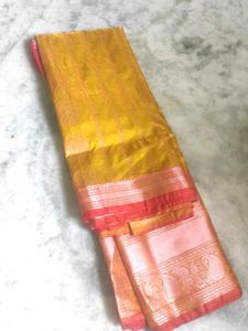 Elegant Yellow Saree(ashadam Offer)