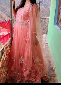Elegant Peach Gown