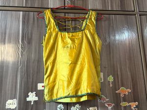 Yellow Embellished Blouse