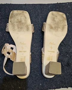 Menbur Gold Embellished Heel