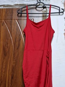 Red Bodycon Slip Dress (size M)