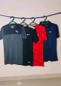 Nike And Puma 4 T-shirt Combo