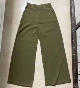 Olive Green Wide Leg Pants
