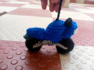 Crochet Motorcycle Keychain
