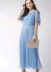 Elegant Blue Maxi Dress