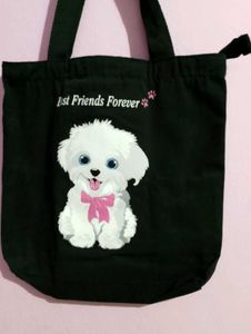 Dog &#34;Best Friends Forever&#34; Black Tote Bag