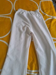 white Flared Pants