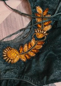 Elegant Grey Embroidered Gown