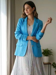 BERSHKA Blue Blazer